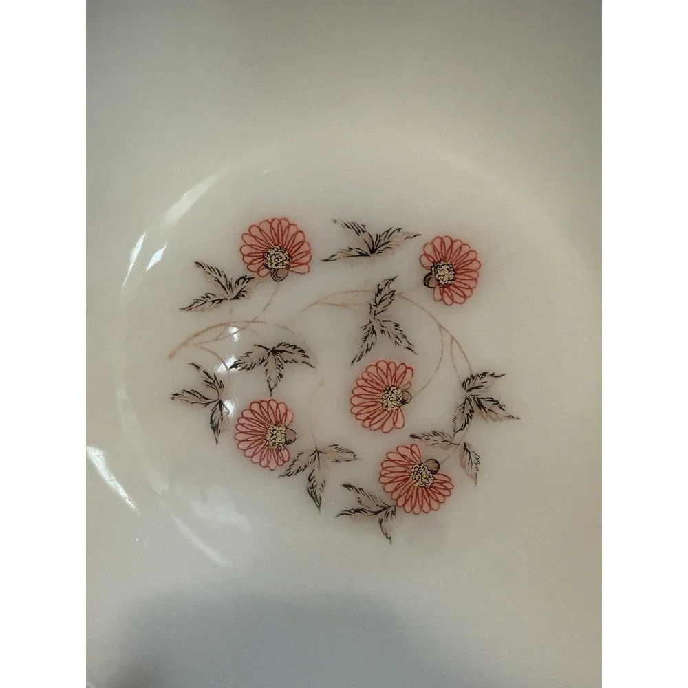 Fire King Fleurette Milk Glass 9